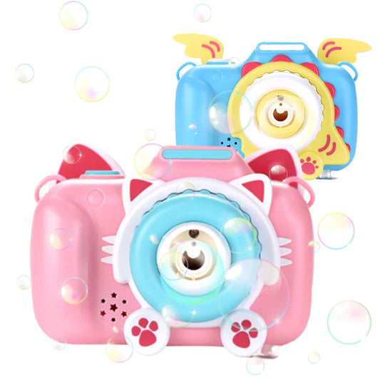 KTX-301715 Electric Bubble Camera Machine Toy with Music and Lights for Outdoor Play - Perfect for Kids Aged 2 to 4 Years