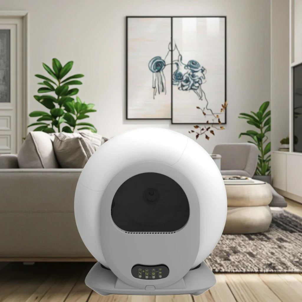 KTX-301907 Large Collapsible Portable Cat Toilet Litter Box with Scoop - Odor Control and Comfortable Design