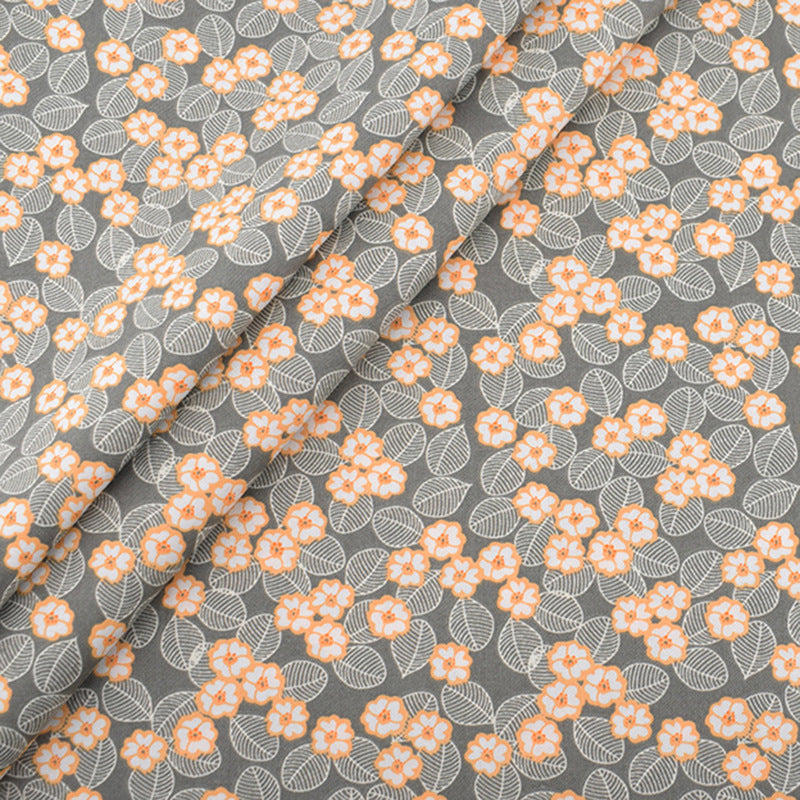 KTX-302291 Cotton Twill Floral Fabric Set - 8 Pieces of Printed Home Textile Material