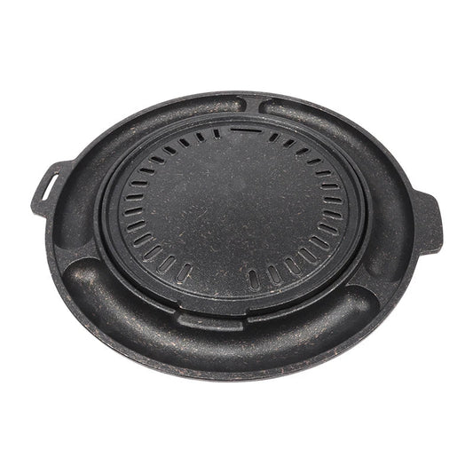 KTX-303123 Korean Style Die-Cast Aluminium Non-Stick Griddle Grill Pan for BBQ and Outdoor Cooking