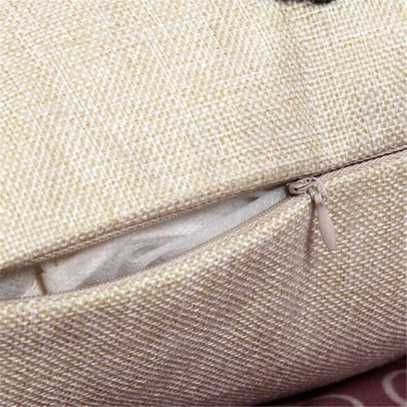 KTX-303443 Ostrich Animal Pattern Cushion Cover - 45x45cm Cotton Decorative Pillowcase with Invisible Zipper