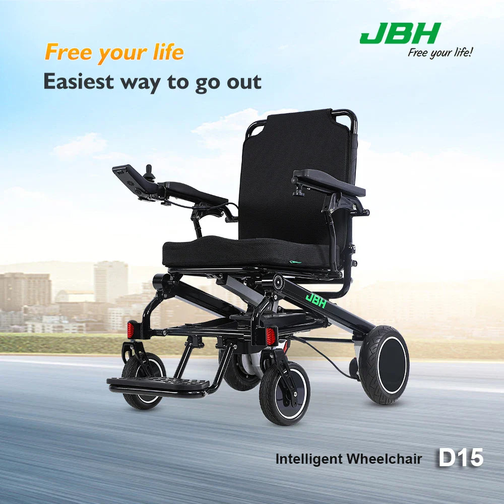 KTX-303635 Folding Electric Wheelchair with Aluminum Alloy Frame, 120 kg Capacity, 20 km Driving Range
