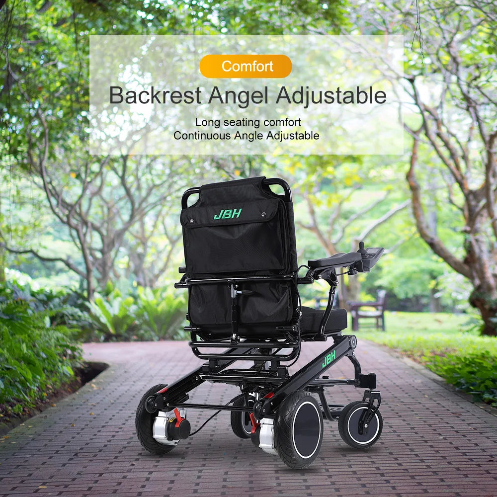 KTX-303635 Folding Electric Wheelchair with Aluminum Alloy Frame, 120 kg Capacity, 20 km Driving Range