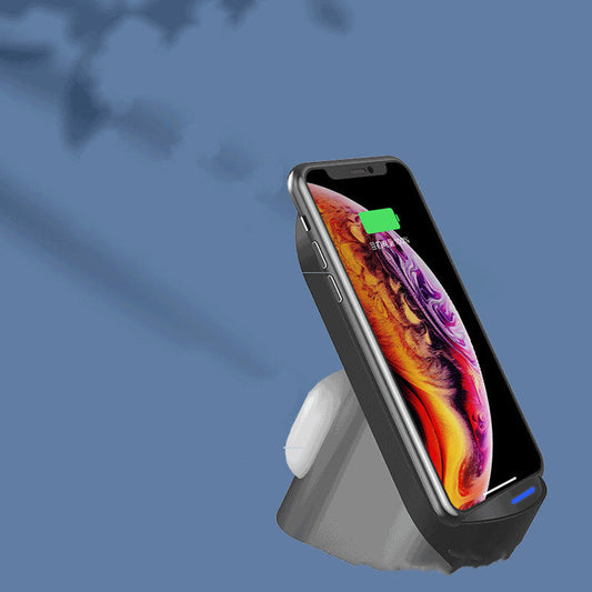 KTX-303827 Vertical Dual Wireless Charger for Mobile Phones and Headsets - Fast Charging Desktop Solution