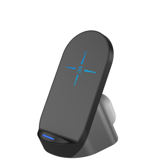KTX-303827 Vertical Dual Wireless Charger for Mobile Phones and Headsets - Fast Charging Desktop Solution