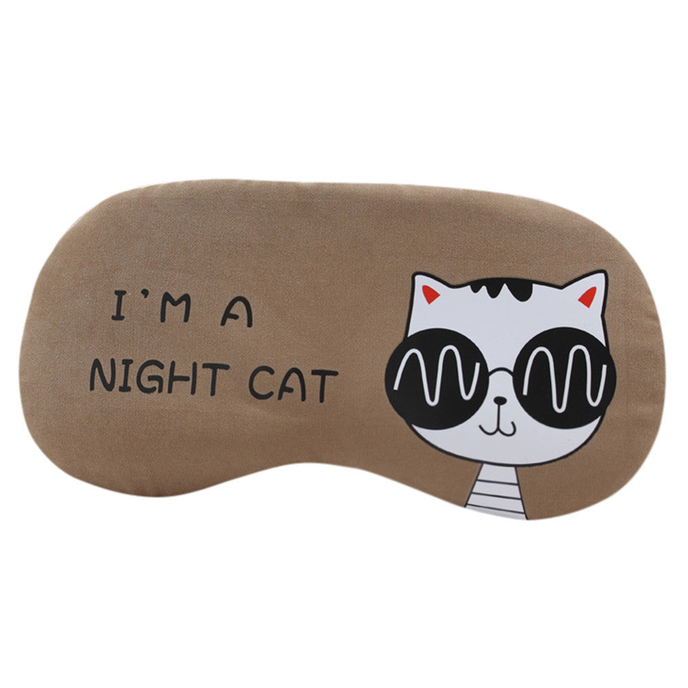 KTX-304595 Cartoon Blackout Eye Mask with Ice Pack – Comfortable Sleep and Eye Protection