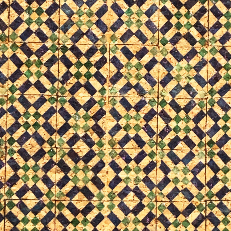 KTX-304595 Floral Cork Cloth PU Artificial Leather for Shoes, Bags, Belts, and Clothing