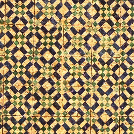 KTX-304595 Floral Cork Cloth PU Artificial Leather for Shoes, Bags, Belts, and Clothing