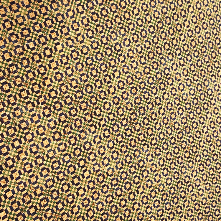 KTX-304595 Floral Cork Cloth PU Artificial Leather for Shoes, Bags, Belts, and Clothing