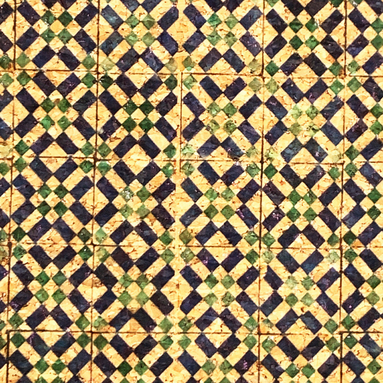 KTX-304595 Floral Cork Cloth PU Artificial Leather for Shoes, Bags, Belts, and Clothing