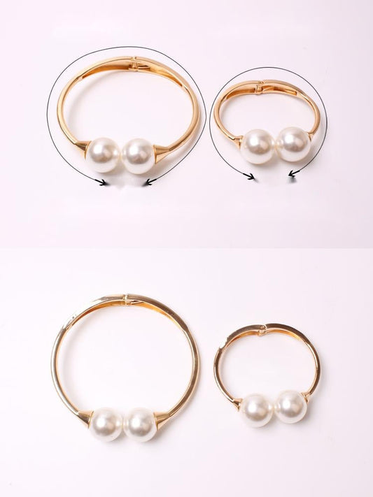 KTX-306771 Elegant Pearl Alloy Curtain Straps in Gold and Silver – Soft Decoration for Living Room and Bedroom