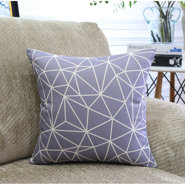 KTX-306899 Nordic Geometric Pattern Throw Pillowcase - 45x45cm & 30x50cm Options