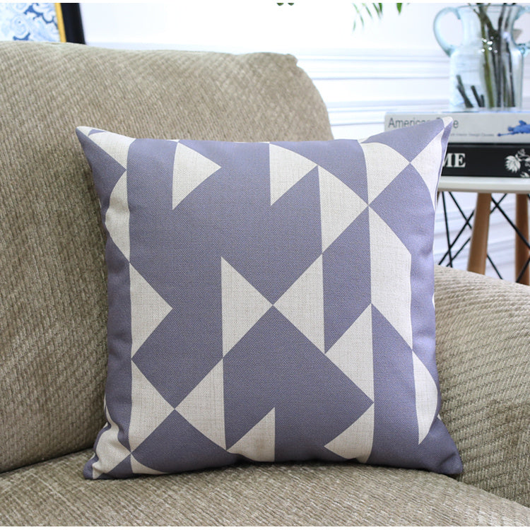 KTX-306899 Nordic Geometric Pattern Throw Pillowcase - 45x45cm & 30x50cm Options