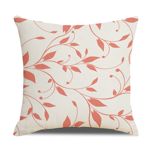 KTX-308051 Rose Red Linen Pillowcase 45x45cm for Sofa Cushion - Stylish Home Accent
