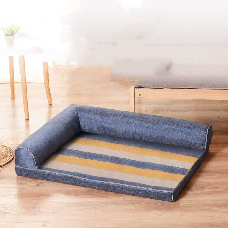 KTX-308499 Linen Dog Sofa Bed with Removable Washable Cushions and Scratch-Resistant Fabric, Multiple Styles and Sizes Available