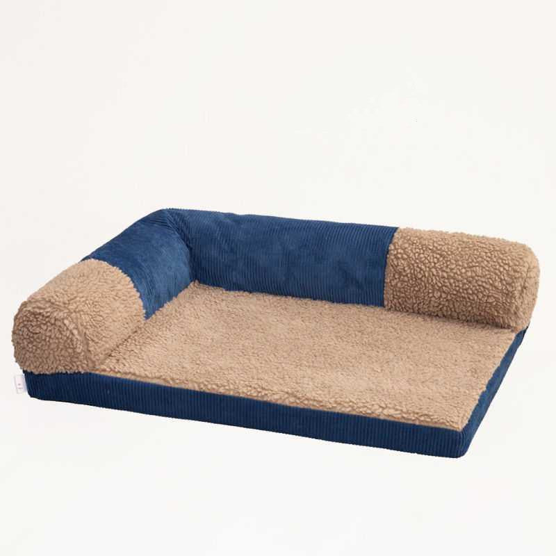 KTX-308499 Linen Dog Sofa Bed with Removable Washable Cushions and Scratch-Resistant Fabric, Multiple Styles and Sizes Available