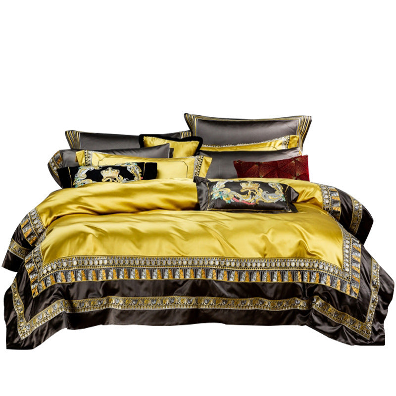 KTX-309203 European-Style 100% Cotton Four-Piece Bedding Set for 1.5m and 1.8m Beds