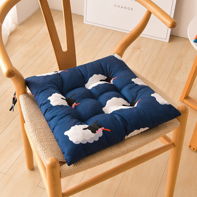 KTX-311571 Modern Square Cushion with Colorful Floral and Animal Patterns, 40x40cm