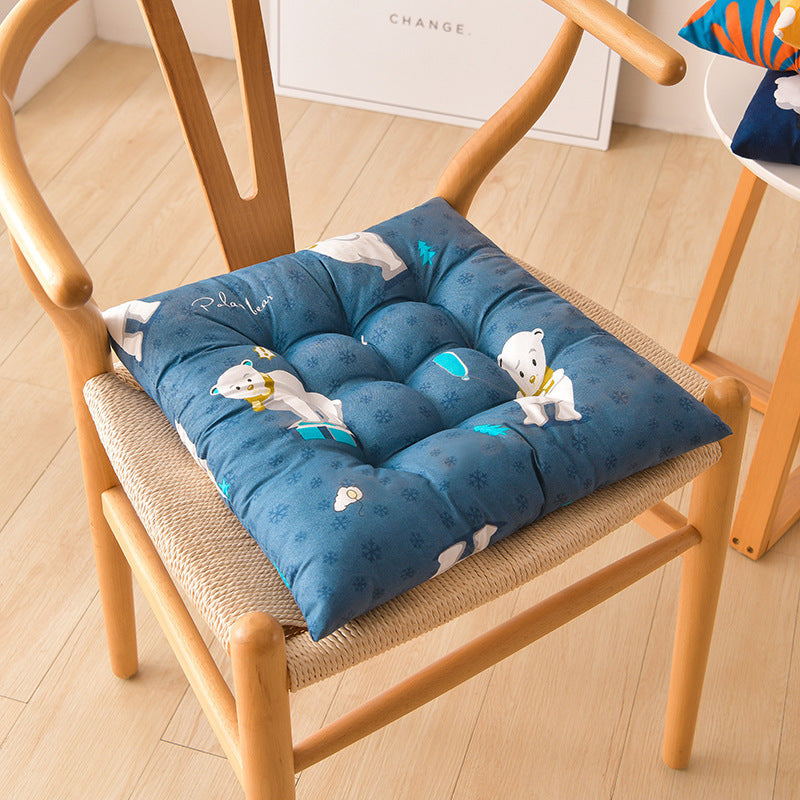 KTX-311571 Modern Square Cushion with Colorful Floral and Animal Patterns, 40x40cm