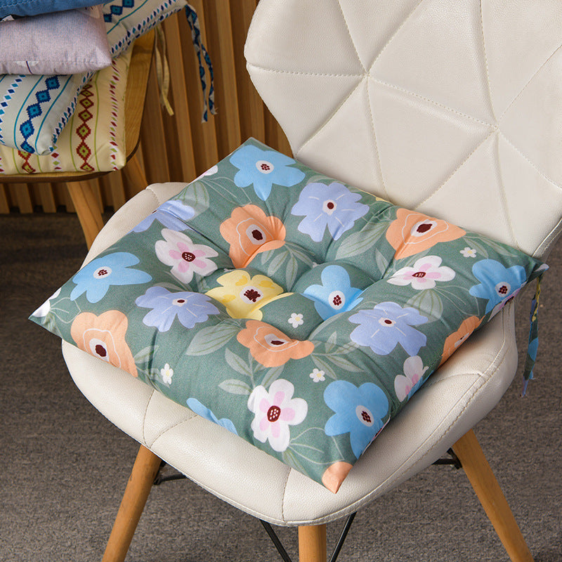KTX-311571 Modern Square Cushion with Colorful Floral and Animal Patterns, 40x40cm
