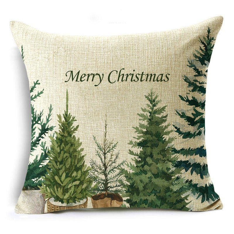 KTX-312723 Single-Sided Digital Printed Linen Pillow Cover - Nordic Style 45x45cm