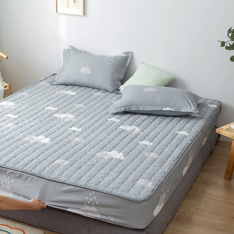 KTX-314131 Waterproof Quilted Bedspread Mattress Cover for 30cm Mattresses