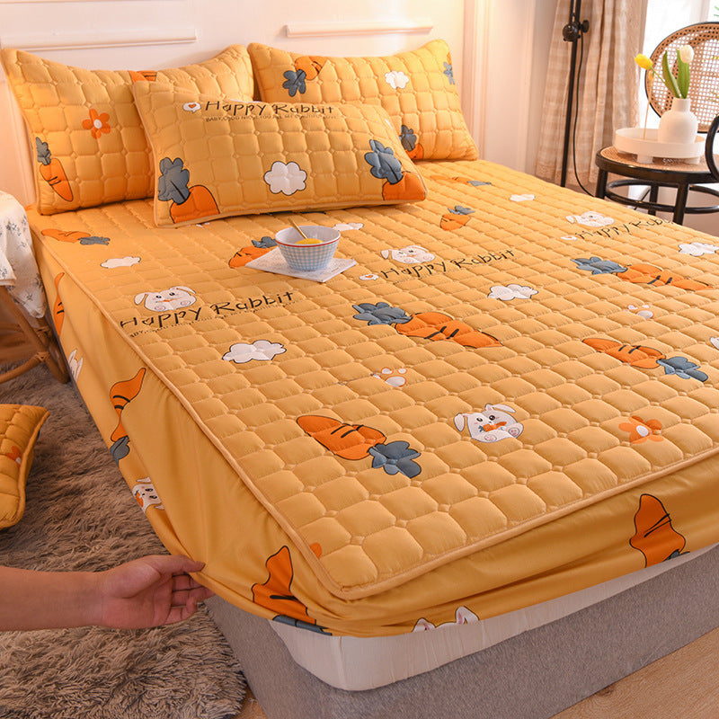 KTX-314131 Waterproof Quilted Bedspread Mattress Cover for 30cm Mattresses