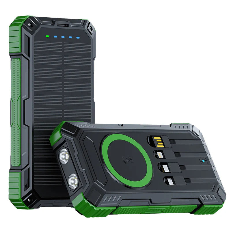 KTX-314323 Outdoor Waterproof Solar Power Bank 20000mAh with Fast Charging Portable Charger for Mobile Devices