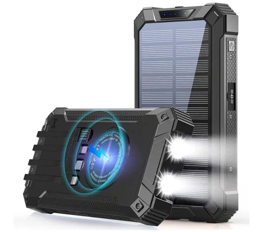 KTX-314323 Outdoor Waterproof Solar Power Bank 20000mAh with Fast Charging Portable Charger for Mobile Devices
