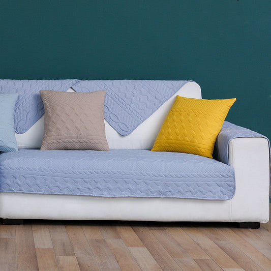 KTX-315283 Light Luxury Decorative Sofa Towels with Snow and Flower Embroidery - Multiple Colors and Sizes Available