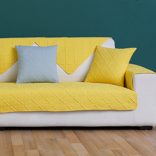 KTX-315283 Light Luxury Decorative Sofa Towels with Snow and Flower Embroidery - Multiple Colors and Sizes Available