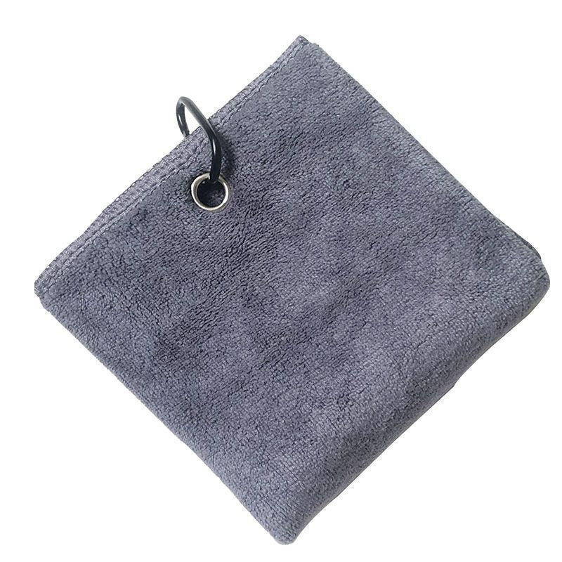 KTX-315539 Microfiber Golf Towel with Quick-Dry Hook - 40x40 cm, Absorbs Water in 21-25 Seconds