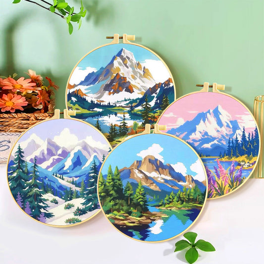 KTX-316115 Mushroom Embroidery DIY Kit with Various Cartoon Designs and Complete Accessories