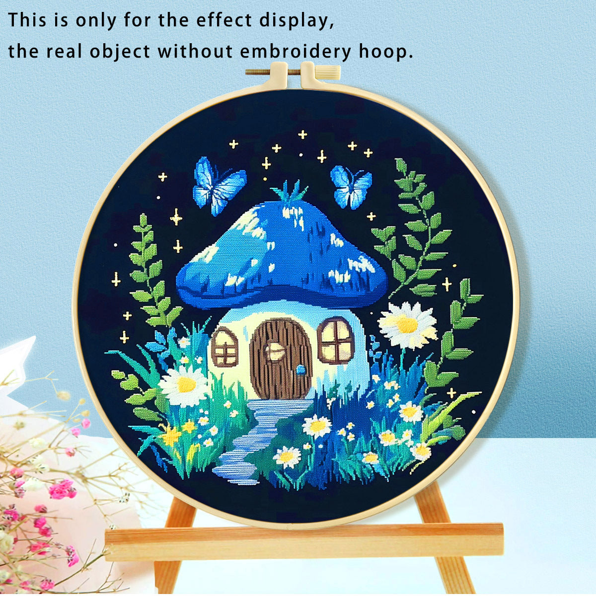KTX-316115 Mushroom Embroidery DIY Kit with Various Cartoon Designs and Complete Accessories