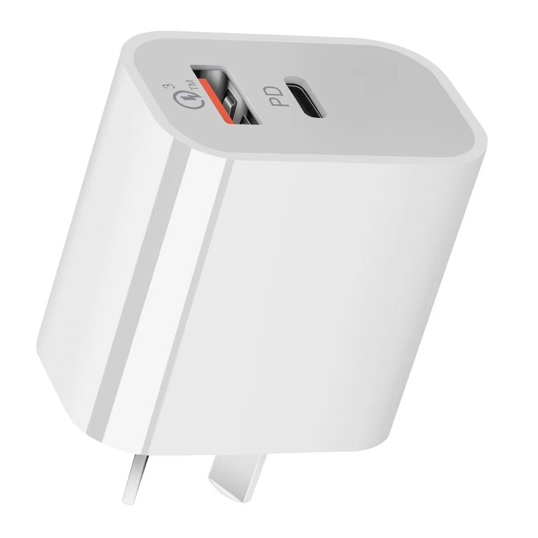 KTX-317331 18W PD Fast Charging Travel Charger with QC3.0 - Input 100V, Output 5/9/12V, 3600mA, White