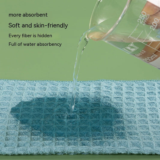 KTX-317843 Ultra-Fine Waffle Microfiber Towel - Soft, Non-Lint Skin-Friendly Fabric in Multiple Colors