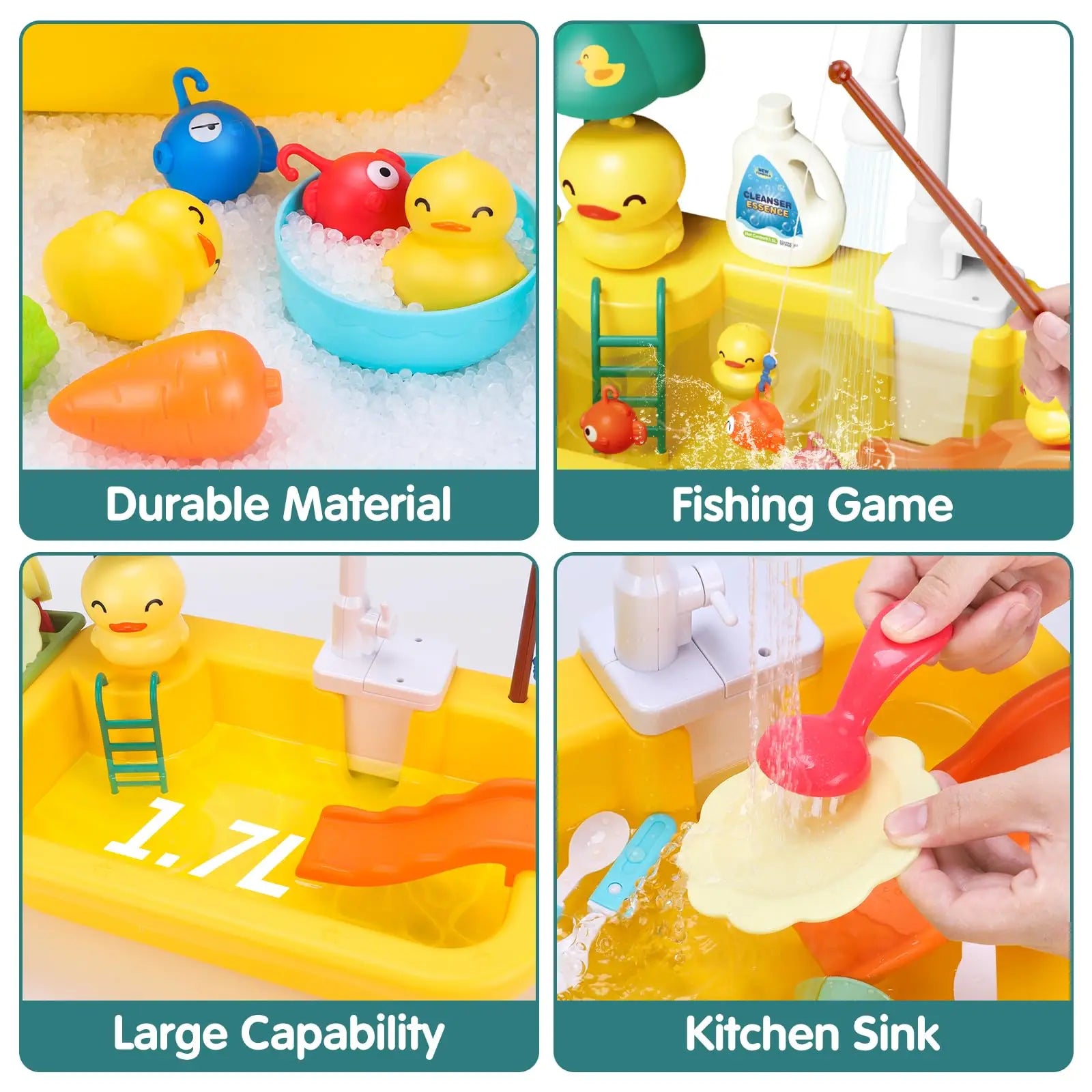 KTX-318099 Electric Kitchen Dishwasher Play Set for Kids - Fun Pretend Play Sink Toy