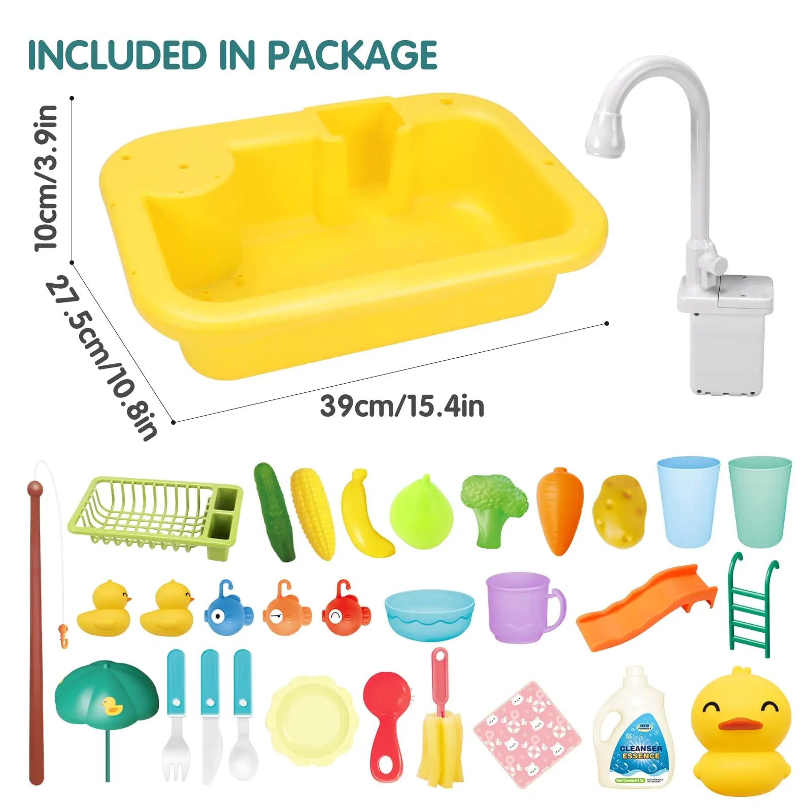 KTX-318099 Electric Kitchen Dishwasher Play Set for Kids - Fun Pretend Play Sink Toy