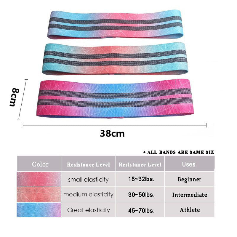 KTX-318099 Gradually Changing Polyester Cotton Yoga Pull Belt for Core Strength and Muscle Development