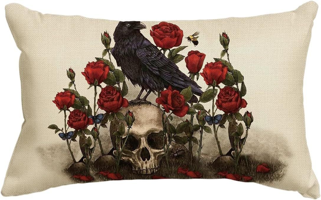 KTX-318227 Halloween Cartoon Pattern Printed Pillowcase for Home Decoration, 30x50cm, Single & Double-Sided Options