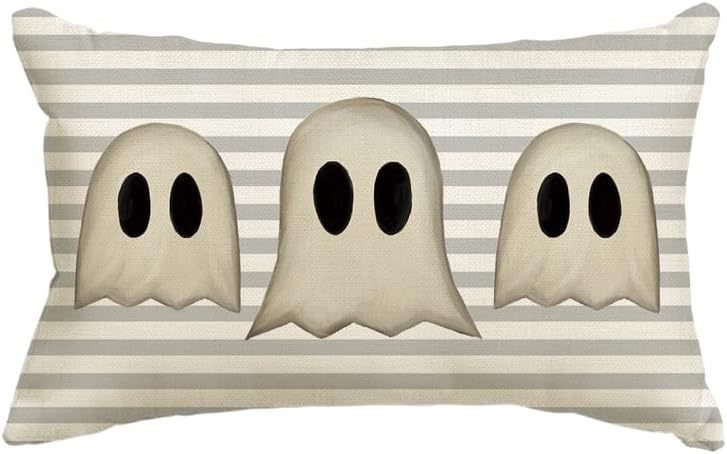 KTX-318227 Halloween Cartoon Pattern Printed Pillowcase for Home Decoration, 30x50cm, Single & Double-Sided Options