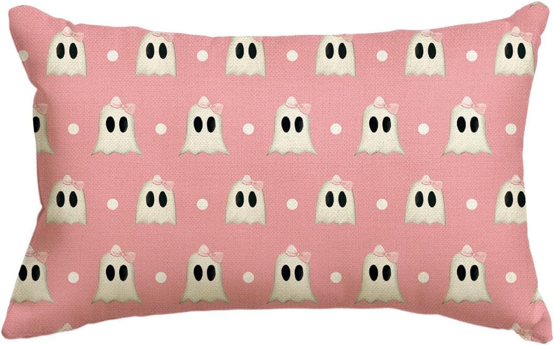 KTX-318227 Halloween Cartoon Pattern Printed Pillowcase for Home Decoration, 30x50cm, Single & Double-Sided Options
