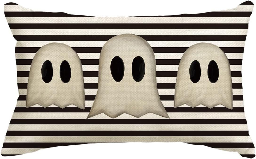 KTX-318227 Halloween Cartoon Pattern Printed Pillowcase for Home Decoration, 30x50cm, Single & Double-Sided Options