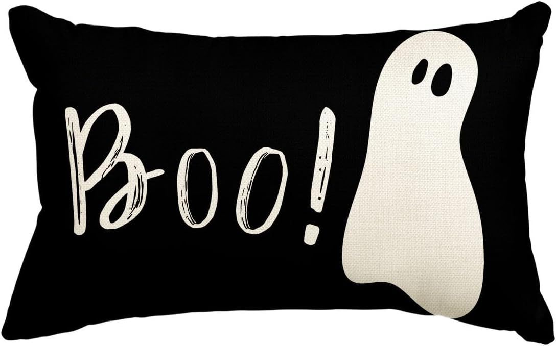 KTX-318227 Halloween Cartoon Pattern Printed Pillowcase for Home Decoration, 30x50cm, Single & Double-Sided Options