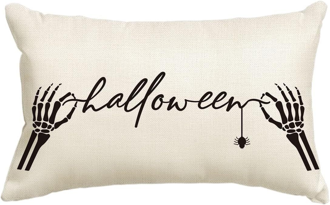 KTX-318227 Halloween Cartoon Pattern Printed Pillowcase for Home Decoration, 30x50cm, Single & Double-Sided Options