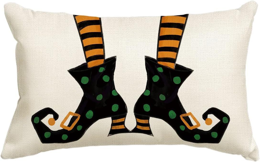 KTX-318227 Halloween Cartoon Pattern Printed Pillowcase for Home Decoration, 30x50cm, Single & Double-Sided Options