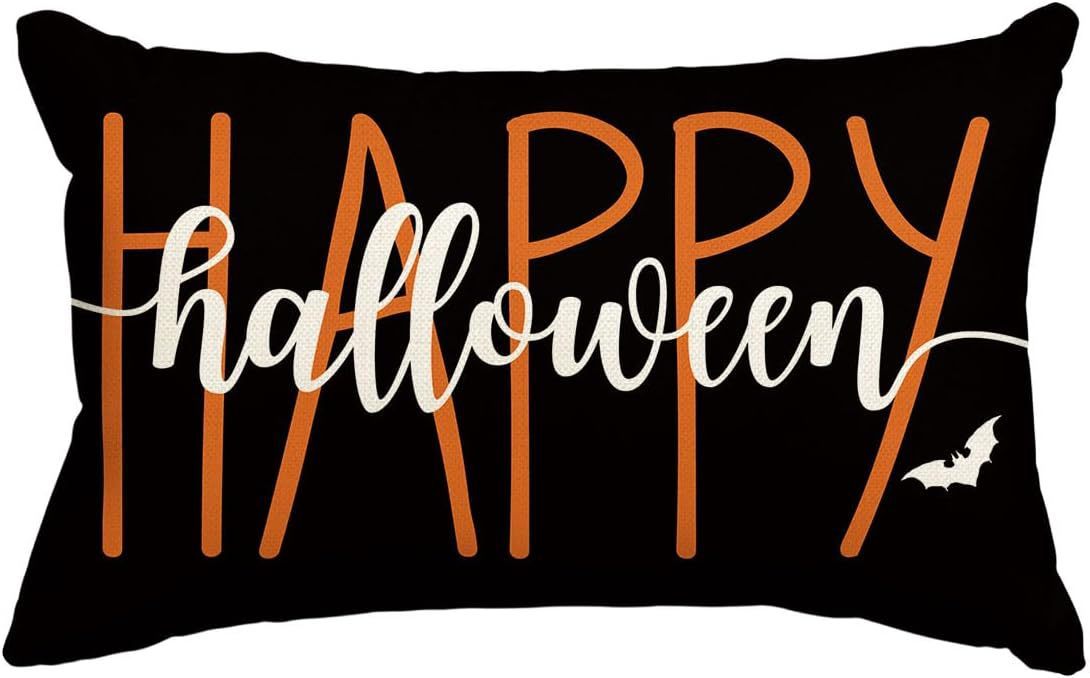 KTX-318227 Halloween Cartoon Pattern Printed Pillowcase for Home Decoration, 30x50cm, Single & Double-Sided Options