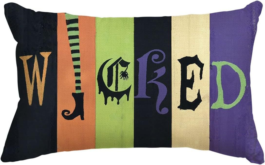 KTX-318227 Halloween Cartoon Pattern Printed Pillowcase for Home Decoration, 30x50cm, Single & Double-Sided Options