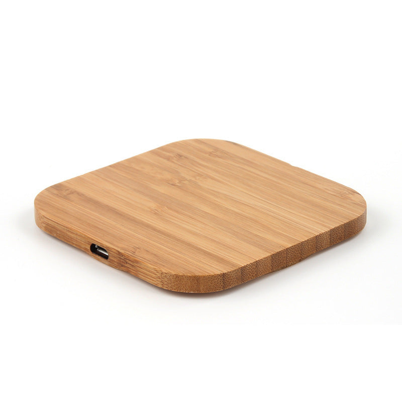 KTX-318483 Bamboo Square 5W Wireless Charger with Over-Temperature and Overcurrent Protection