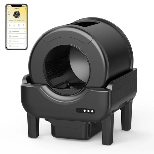 KTX-318867 WIFI Automatic Smart Cat Litter Box with 65L Enclosed Fresh Air Tray